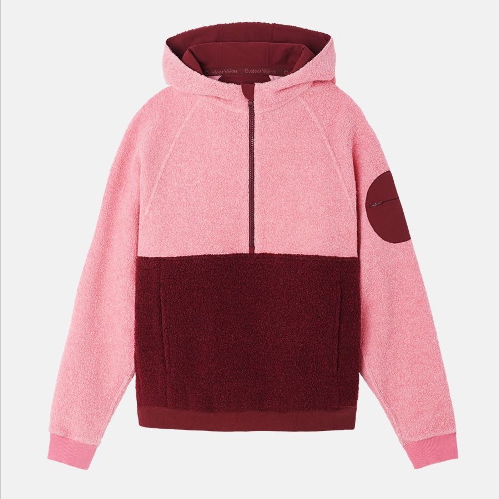 Outdoor Voices Megafleece Half-Zip Hoodie Jacket View 4